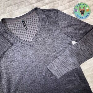 KUHL Womens Medium Maven Pullover Gray Long Sleeve Tunic V‎ Neck Baselayer Gorp